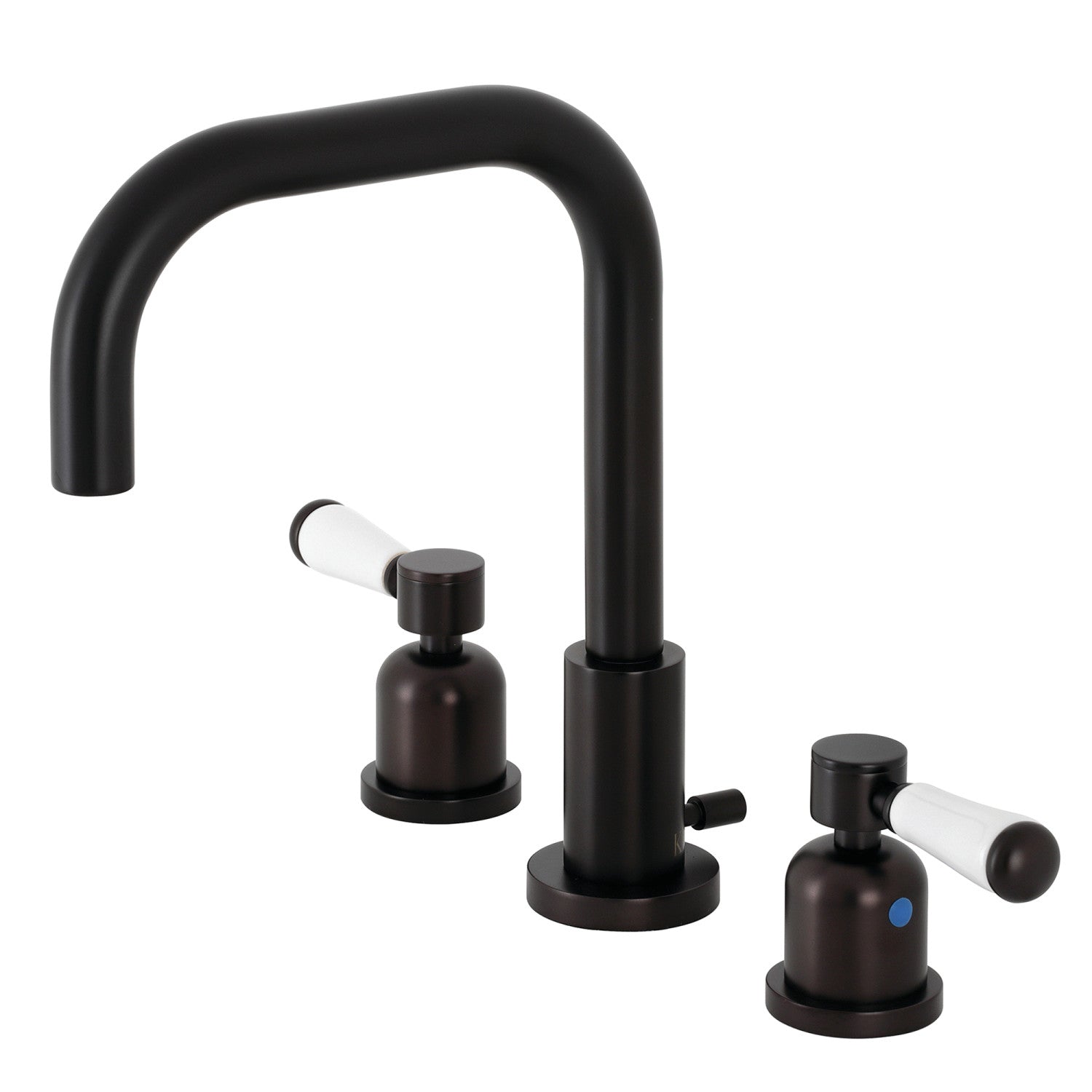 Kingston Tulare FSC8935DPL - Paris Two-Handle 3-Hole Deck Mount Widespread Bathroom Faucet with Brass Pop-Up, Oil Rubbed Bronze — image 1